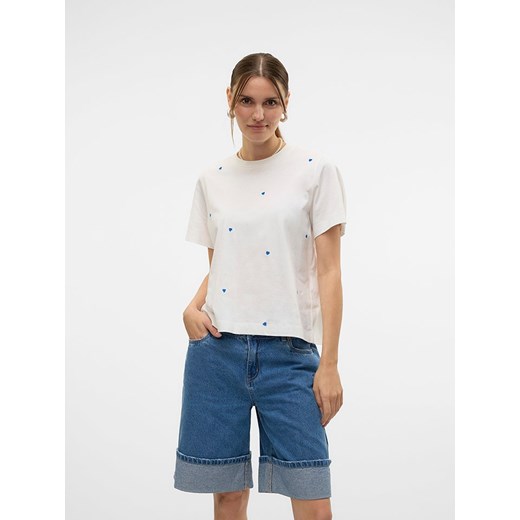 Vero Moda Koszulka w kolorze białym ze sklepu Limango Polska w kategorii Bluzki damskie - zdjęcie 181234953
