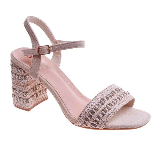 Beżowe sandały espadryle na słupku Seastar /F2-2 17655 S385/ ze sklepu Pantofelek24.pl w kategorii Espadryle damskie - zdjęcie 181235332
