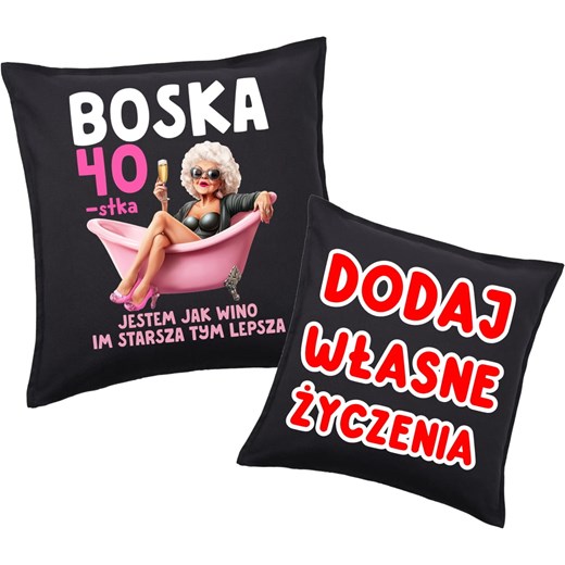 PODUSZKA na 40 urodziny z życzeniami na 40 urodziny ze sklepu Time For Fashion w kategorii Poduszki dekoracyjne - zdjęcie 181235434