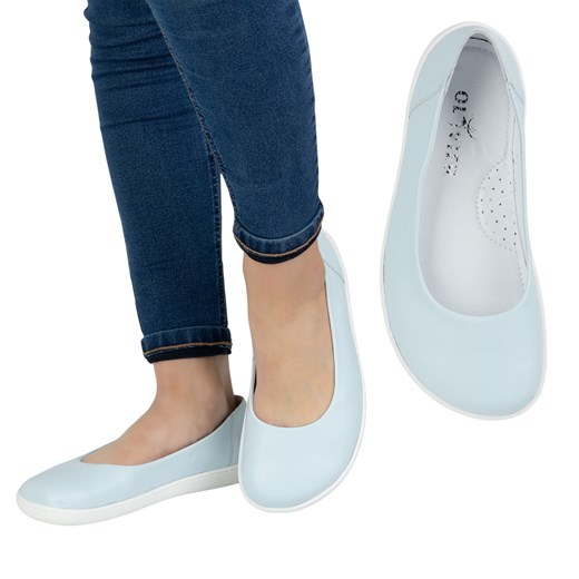 BAREFOOT Damskie CZÓŁENKA minimalistyczne wsuwane 1771POL błękitne ze sklepu butyolivier w kategorii Półbuty damskie - zdjęcie 181235563
