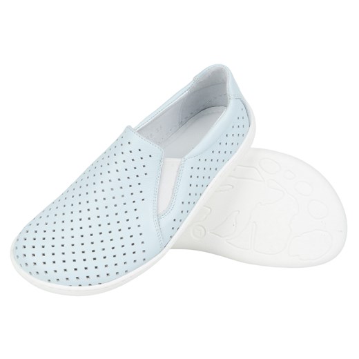 BAREFOOT Damskie minimalistyczne ażurowe wsuwane 1308POL błękitne ze sklepu butyolivier w kategorii Półbuty damskie - zdjęcie 181235583