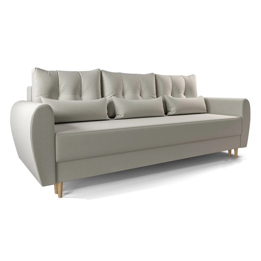 Beżowa sofa rozkładana - Sinsiew 3X ze sklepu Edinos.pl w kategorii Sofy i kanapy - zdjęcie 181237310
