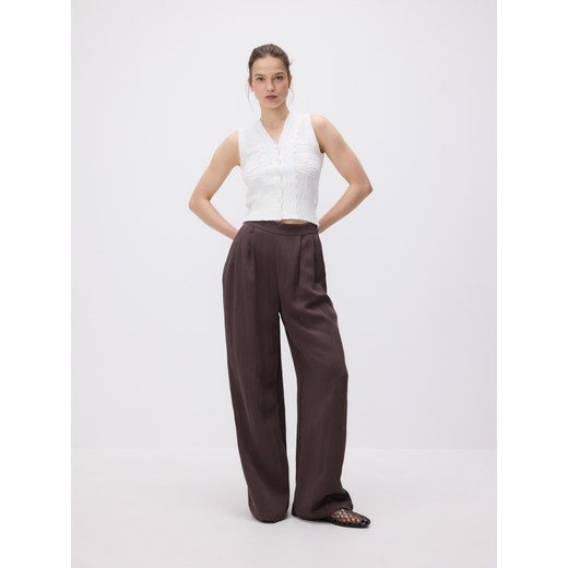 Reserved - Ażurowa kamizelka - biały Reserved S Reserved