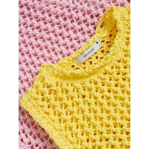 Bluzka damska Reserved z okrągłym dekoltem bez rękawów 