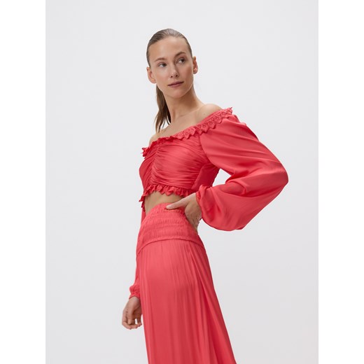 Spódnica Reserved midi z haftami 