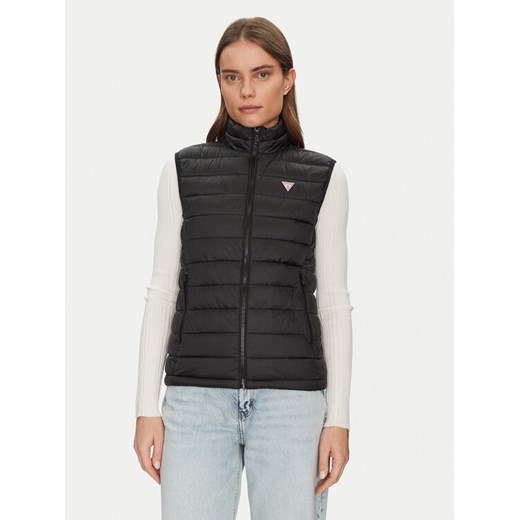 Guess Bezrękawnik W5RN55 WHAB2 Czarny Regular Fit ze sklepu MODIVO w kategorii Kamizelki damskie - zdjęcie 181237923