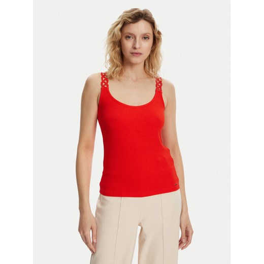 Morgan Top 251-DOUBI Czerwony Slim Fit ze sklepu MODIVO w kategorii Bluzki damskie - zdjęcie 181237990