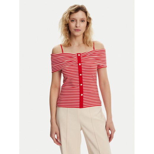 Morgan Bluzka 241-DROPEZ Czerwony Slim Fit ze sklepu MODIVO w kategorii Bluzki damskie - zdjęcie 181238253