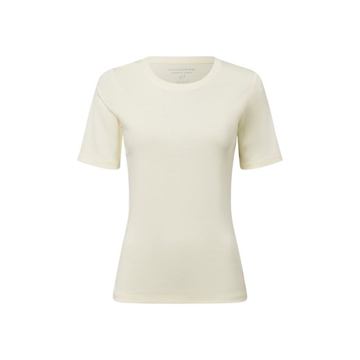 brookshire T-shirt damski Kobiety Bawełna waniliowy jednolity ze sklepu vangraaf w kategorii Bluzki damskie - zdjęcie 181239934