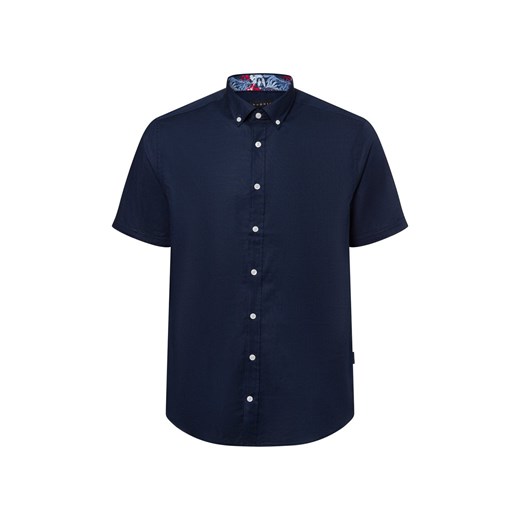 Bugatti Męska koszula casual Mężczyźni Slim Fit Bawełna granatowy jednolity ze sklepu vangraaf w kategorii Koszule męskie - zdjęcie 181239961