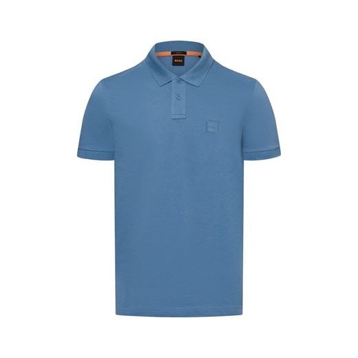 BOSS Orange Męska koszulka polo - Passenger Mężczyźni Bawełna jasnoniebieski jednolity ze sklepu vangraaf w kategorii T-shirty męskie - zdjęcie 181239963