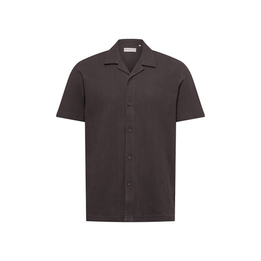 Tom Tailor Denim Męska koszulka rekreacyjna z krótkim rękawem Mężczyźni Comfort Fit Bawełna szary wypukły wzór tkaniny ze sklepu vangraaf w kategorii Koszule męskie - zdjęcie 181239980