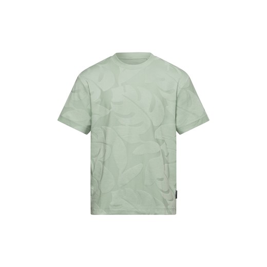 Tom Tailor Denim Koszulka męska - żakardowa Mężczyźni Bawełna seledynowy wypukły wzór tkaniny ze sklepu vangraaf w kategorii T-shirty męskie - zdjęcie 181239982