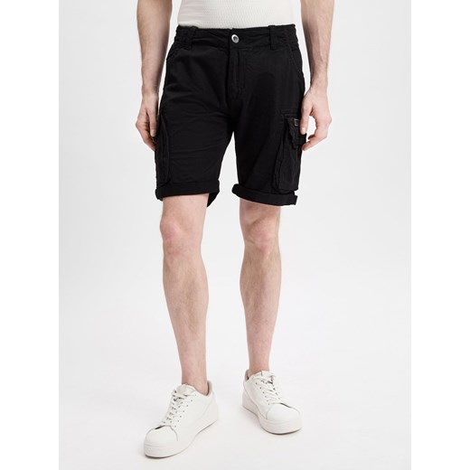 Alpha Industries Spodenki Mężczyźni Bawełna czarny jednolity ze sklepu vangraaf w kategorii Spodnie męskie - zdjęcie 181240000