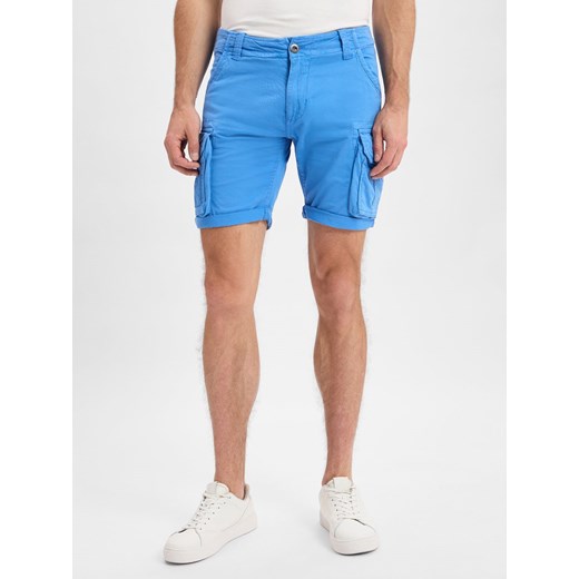 Alpha Industries Spodenki Mężczyźni Bawełna niebieski jednolity ze sklepu vangraaf w kategorii Spodnie męskie - zdjęcie 181240001