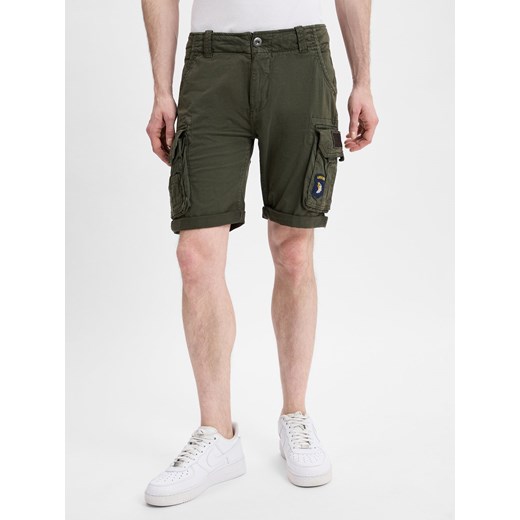 Alpha Industries Spodenki Mężczyźni Bawełna khaki jednolity ze sklepu vangraaf w kategorii Spodnie męskie - zdjęcie 181240002