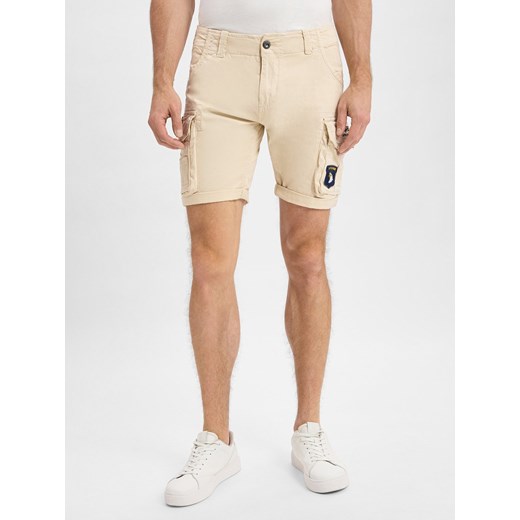 Alpha Industries Spodenki Mężczyźni Bawełna biały jednolity ze sklepu vangraaf w kategorii Spodnie męskie - zdjęcie 181240003