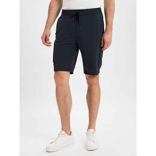 BOSS Green Męskie szorty cargo -Urbanex Mężczyźni granatowy jednolity 54 vangraaf okazja
