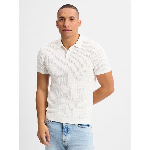 Drykorn Męska koszulka polo - Triton Mężczyźni Bawełna biały jednolity ze sklepu vangraaf w kategorii T-shirty męskie - zdjęcie 181240091