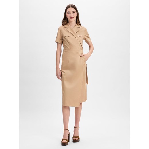 Betty & Co Damska sukienka kopertowa Kobiety wielbłądzi jednolity - id: 754888-0001-00400 - marki Betty & Co - 181240182 Betty & Co Damska sukienka kopertowa Kobiety wielbłądzi jednolity ze sklepu vangraaf w kategorii Sukienki - zdjęcie 181240182