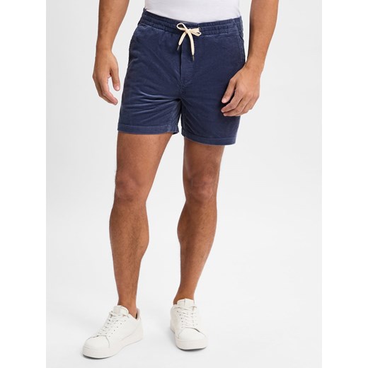 Polo Ralph Lauren Szorty - klasyczny krój Mężczyźni Bawełna granatowy jednolity ze sklepu vangraaf w kategorii Spodenki męskie - zdjęcie 181240201