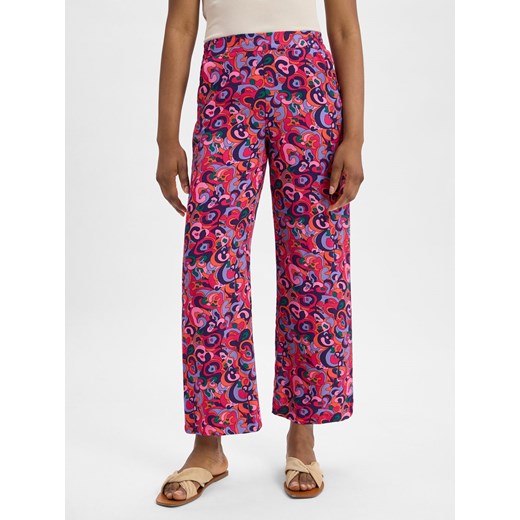 Marie Lund Damskie spodnie materiałowe Kobiety wiskoza fuksja wzorzysty ze sklepu vangraaf w kategorii Spodnie damskie - zdjęcie 181240220