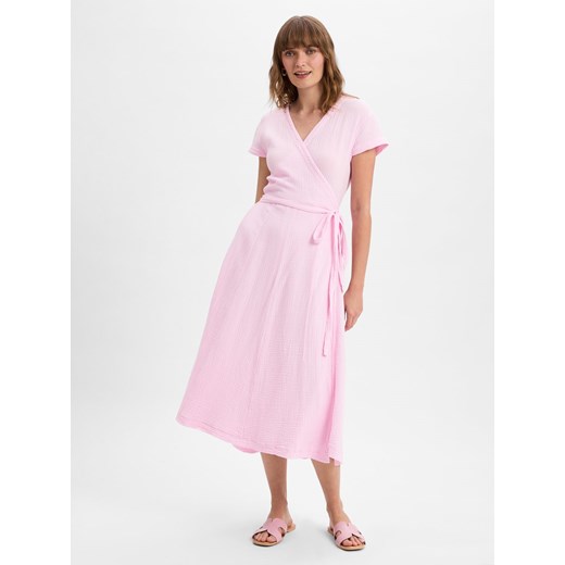 Marie Lund Damska sukienka na co dzień Kobiety Bawełna różowy jednolity ze sklepu vangraaf w kategorii Sukienki - zdjęcie 181240223
