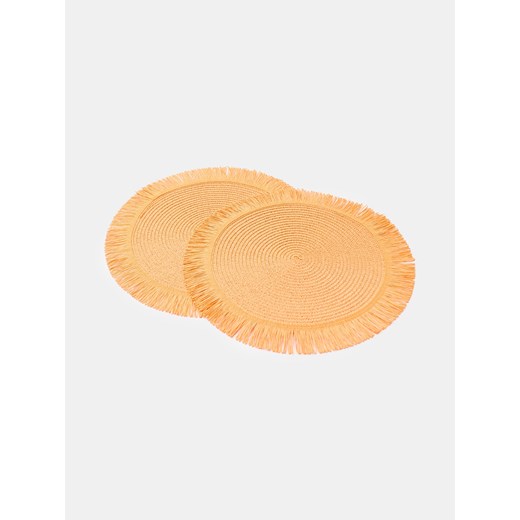 Sinsay - Podkładki na stół z frędzlami 2 pack - pomarańczowy Sinsay One Size Sinsay