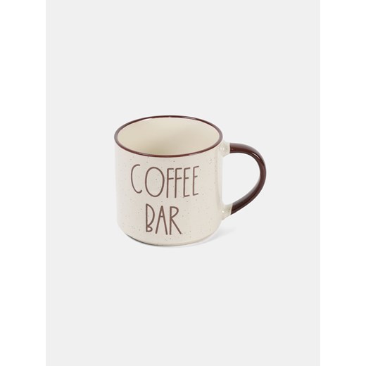 Sinsay - Kubek z ozdobnym napisem - brązowy Sinsay One Size Sinsay