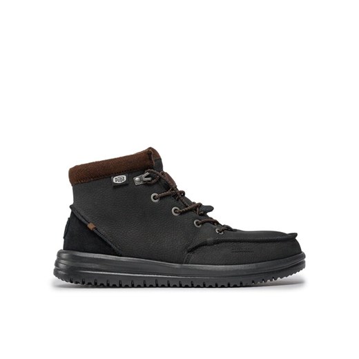 Trzewiki Hey Dude Bradley Boot Leather 40189-001 Czarny ze sklepu eobuwie.pl w kategorii Buty zimowe męskie - zdjęcie 181246920
