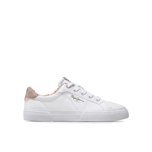 Sneakersy Pepe Jeans Kenton Flag G PGS30568 Biały ze sklepu eobuwie.pl w kategorii Trampki dziecięce - zdjęcie 181247502