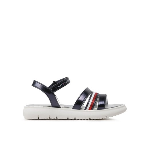 Sandały Tommy Hilfiger Stripes Velcro T4A2-32771-1372 M Granatowy ze sklepu eobuwie.pl w kategorii Sandały dziecięce - zdjęcie 181247954