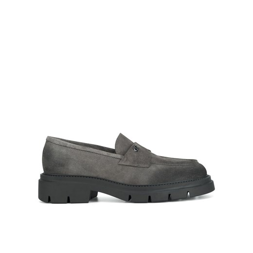Loafersy Gino Rossi GRACE-I24-2637LM Szary ze sklepu eobuwie.pl w kategorii Lordsy damskie - zdjęcie 181247993