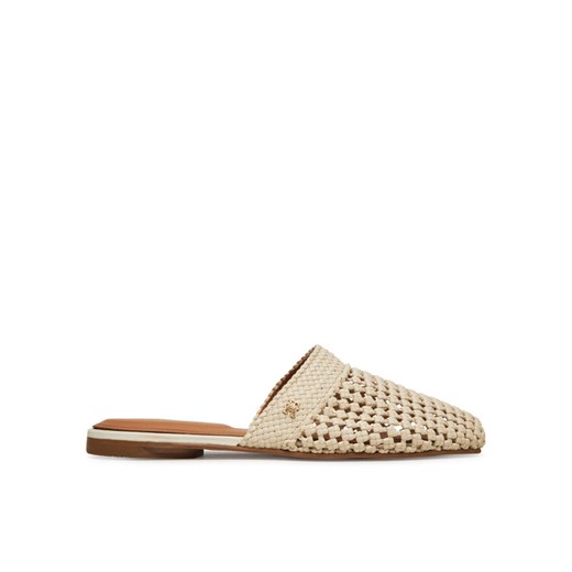 Klapki Tommy Hilfiger Crochet Mule FW0FW08413 Écru ze sklepu eobuwie.pl w kategorii Klapki damskie - zdjęcie 181248480