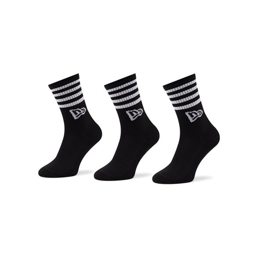 Zestaw 3 par wysokich skarpet unisex New Era Stripe Crew 13113627 Czarny ze sklepu eobuwie.pl w kategorii Skarpetki męskie - zdjęcie 181251953