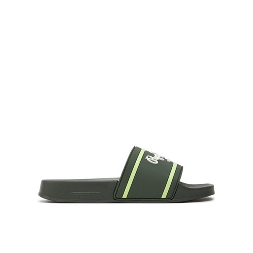 Klapki Pepe Jeans Slider Logo B PBS70054 Khaki ze sklepu eobuwie.pl w kategorii Klapki dziecięce - zdjęcie 181261012