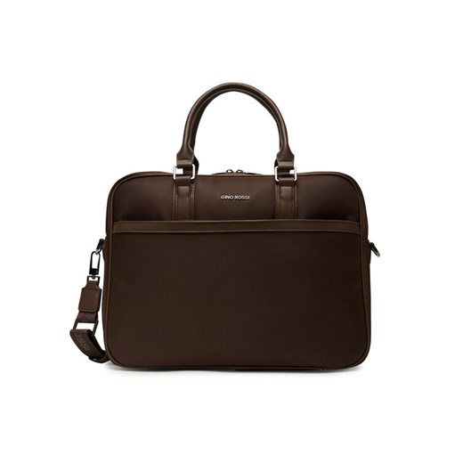 Torba na laptopa Gino Rossi 06A10936-3 Brązowy ze sklepu eobuwie.pl w kategorii Torby na laptopa - zdjęcie 181261871