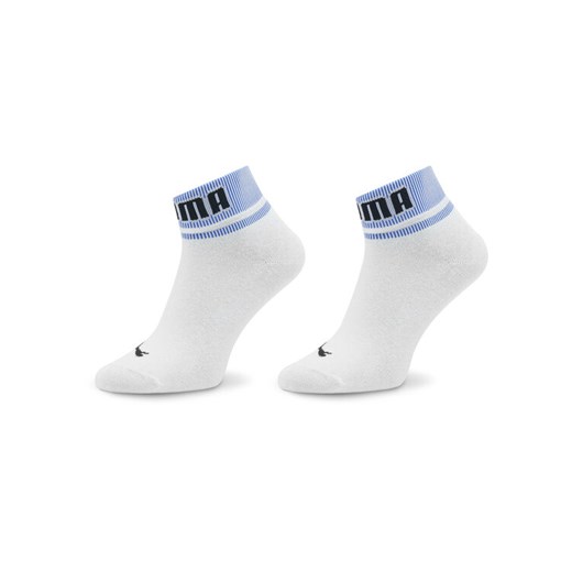Zestaw 2 par wysokich skarpet unisex Puma Unisex New Heritage Quarter 2P 938021 Biały ze sklepu eobuwie.pl w kategorii Skarpetki męskie - zdjęcie 181262592