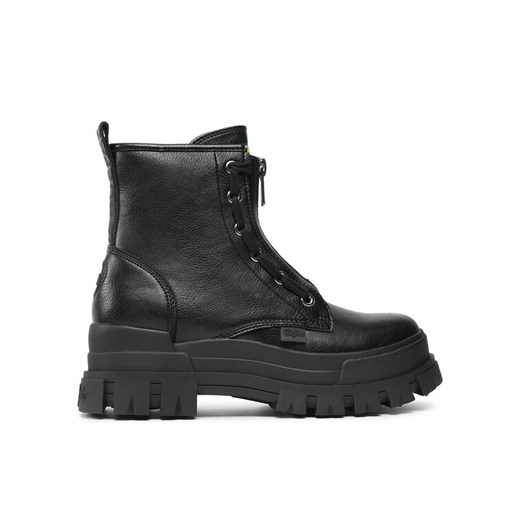 Botki Buffalo Aspha Zip 1622070 Czarny ze sklepu eobuwie.pl w kategorii Workery damskie - zdjęcie 181267771