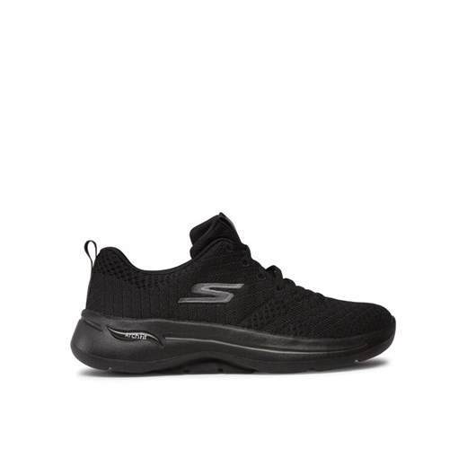 Sneakersy Skechers Go Walk Arch Fit 124403/BBK Czarny ze sklepu eobuwie.pl w kategorii Buty sportowe damskie - zdjęcie 181269964