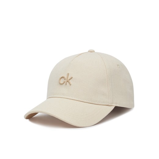 Czapka z daszkiem Calvin Klein Raised Embroidery K60K613118 Écru ze sklepu eobuwie.pl w kategorii Czapki z daszkiem damskie - zdjęcie 181273802