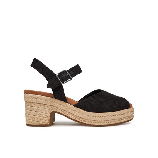 Espadryle Toms Isla Peep Toe 10021982 Czarny ze sklepu eobuwie.pl w kategorii Espadryle damskie - zdjęcie 181278202
