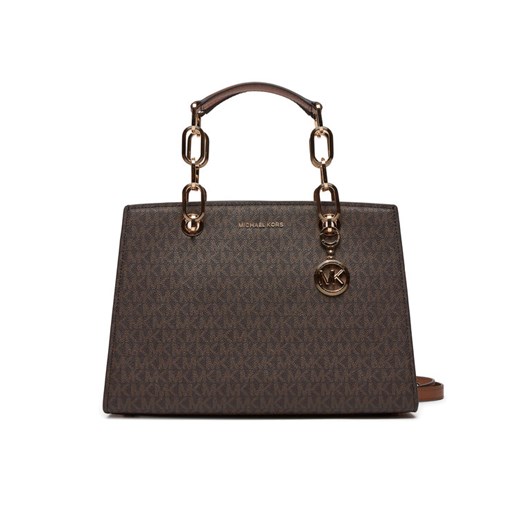 Torebka MICHAEL Michael Kors 30S4GCYS2B Brązowy ze sklepu eobuwie.pl w kategorii Kuferki - zdjęcie 181280740