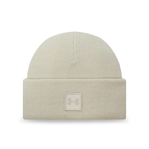 Czapka Under Armour UA Halftime Shallow Cuff 1379990-110 Écru ze sklepu eobuwie.pl w kategorii Czapki zimowe męskie - zdjęcie 181286081