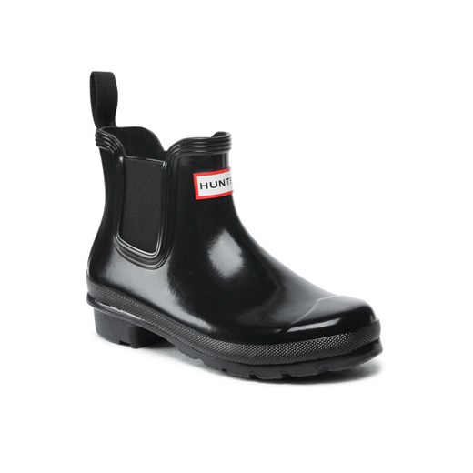 Kalosze Hunter Original Chelsea Gloss WFS2078RGL Czarny ze sklepu eobuwie.pl w kategorii Kalosze damskie - zdjęcie 181286703