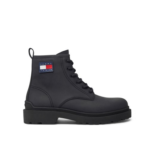 Trapery Tommy Jeans EM0EM01447 Czarny ze sklepu eobuwie.pl w kategorii Buty zimowe męskie - zdjęcie 181290904