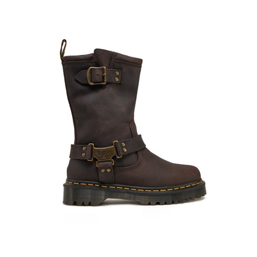 Botki Dr. Martens Anistone Tall Leather Biker31901201 Brązowy ze sklepu eobuwie.pl w kategorii Botki - zdjęcie 181300110