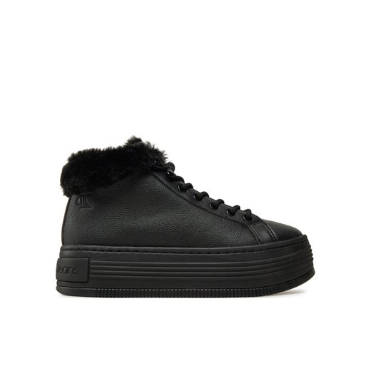 Botki Calvin Klein Jeans Bold Platf Low Laceup Mg YW0YW01590 Czarny ze sklepu eobuwie.pl w kategorii Botki - zdjęcie 181302882