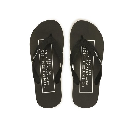 Japonki Tommy Hilfiger Rubber Hilfiger Beach Sandal FM0FM04468 Czarny ze sklepu eobuwie.pl w kategorii Klapki męskie - zdjęcie 181304070