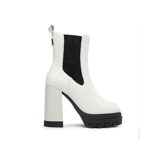 Botki Tommy Jeans Tjw High Heel Chelsea EN0EN02306 Biały ze sklepu eobuwie.pl w kategorii Botki - zdjęcie 181305153